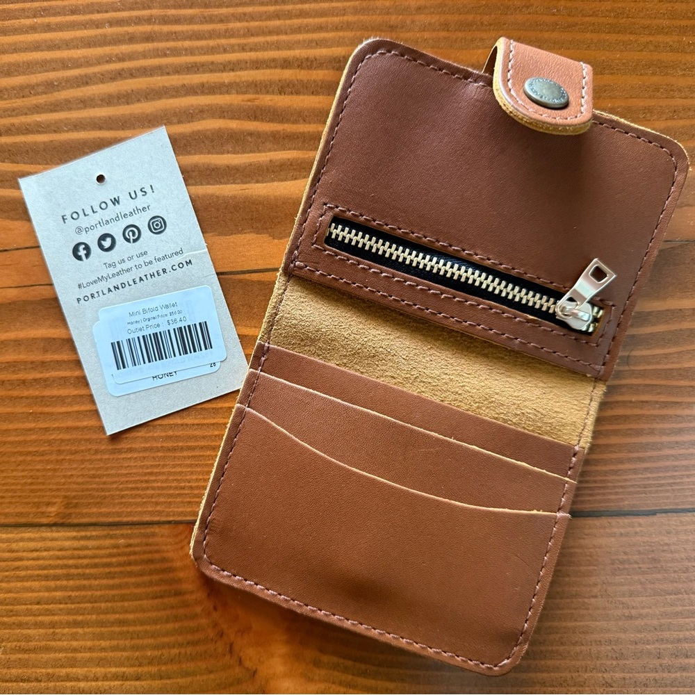 Portland Leather Brown and Tan Key & Card Holder